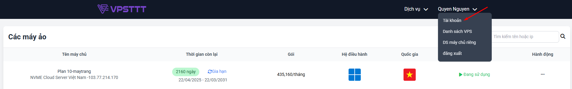 Hướng Dẫn Quản Lý VPS 6 Hướng dẫn quản lý VPS