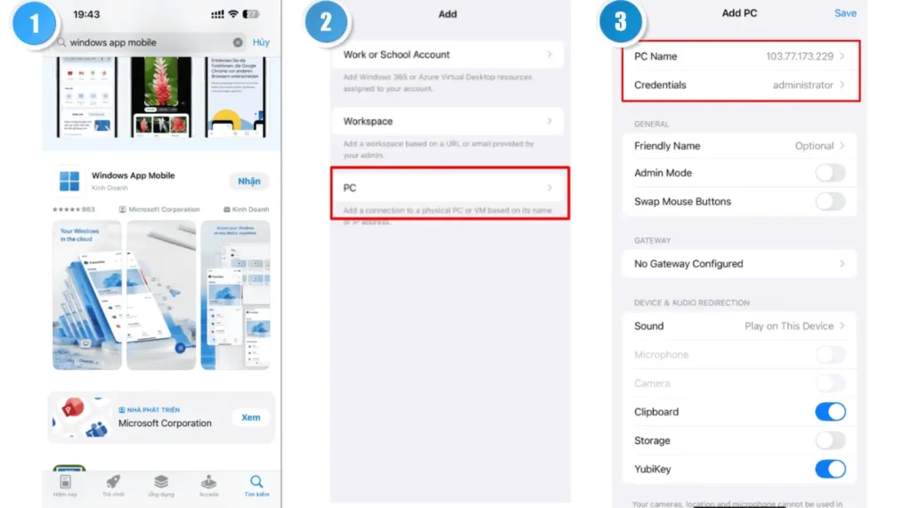 Hướng dẫn cách dùng VPS trên điện thoại hệ điều hành ios, android, pc windows 1 hệ điều hành ios