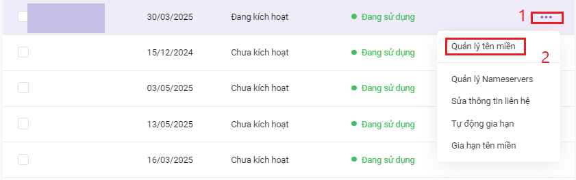 trỏ domain