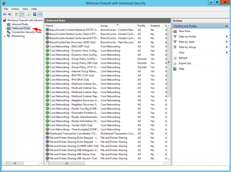 Hướng dẫn chặn Port và IP trên Windows server 2012 đơn giản, hiệu quả 9 chặn port 8.comp