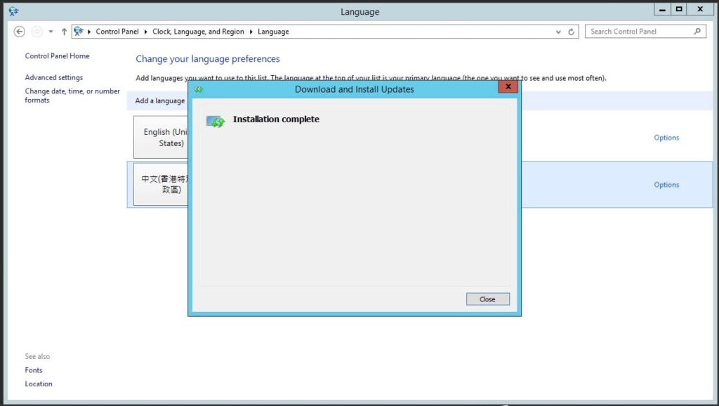 Hướng dẫn chuyển đổi ngôn ngữ VPS trong Windows 10 ngôn ngữ