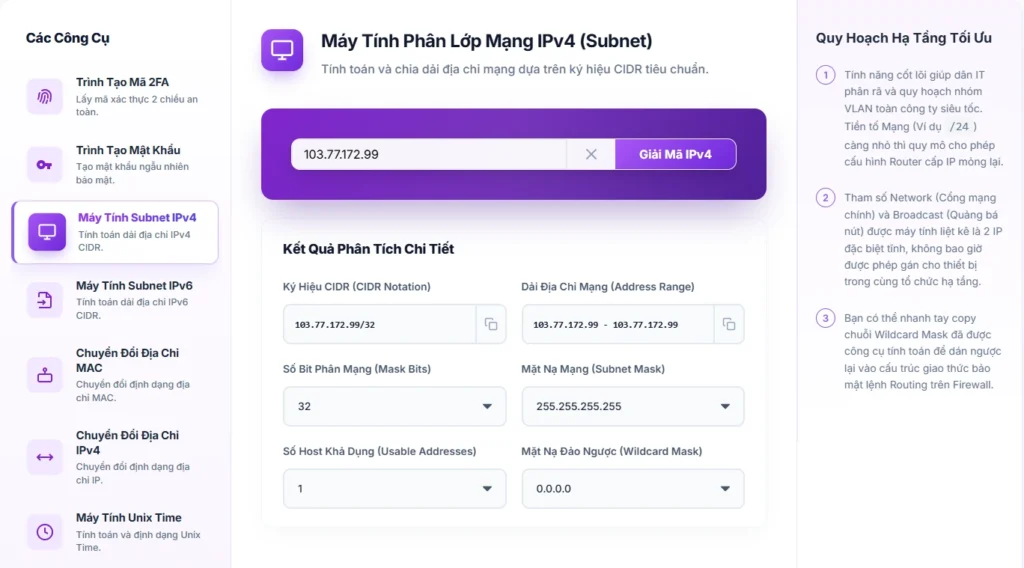 Bộ Công Cụ Online Miễn Phí – Hỗ Trợ IT, VPS, Server & Bảo Mật Toàn Diện 5 Công Cụ